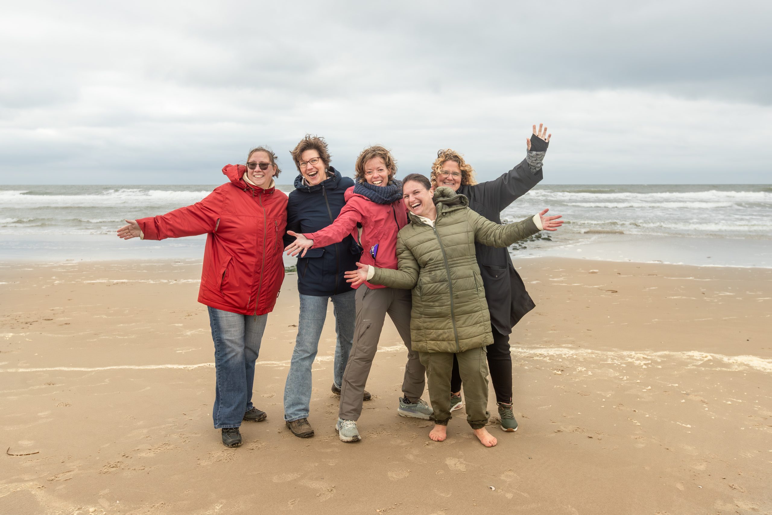 plezier op het strand bij de Texel retraite